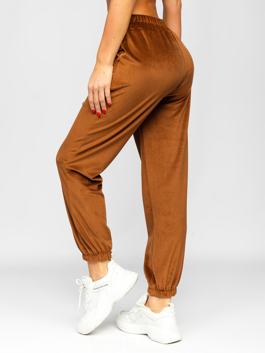 eng_pl_Womens-Velour-Sweatpants-Brown-Bolf-3840-87125_3